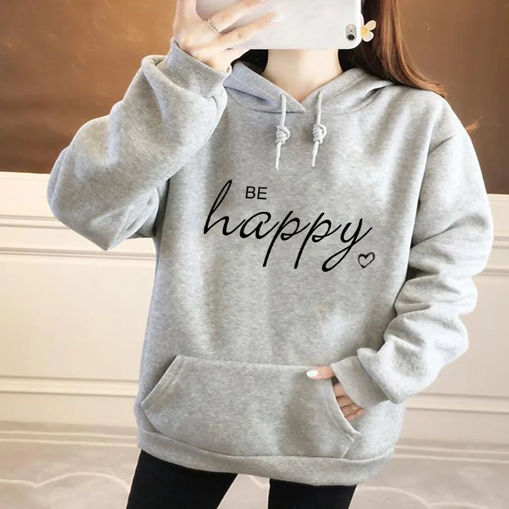 Women's Hoodie Streetwear Sports Hoodie Women's Sweatshirt Autumn Pullover Text Print Casual Harajuku Long Sleeve Hoodies