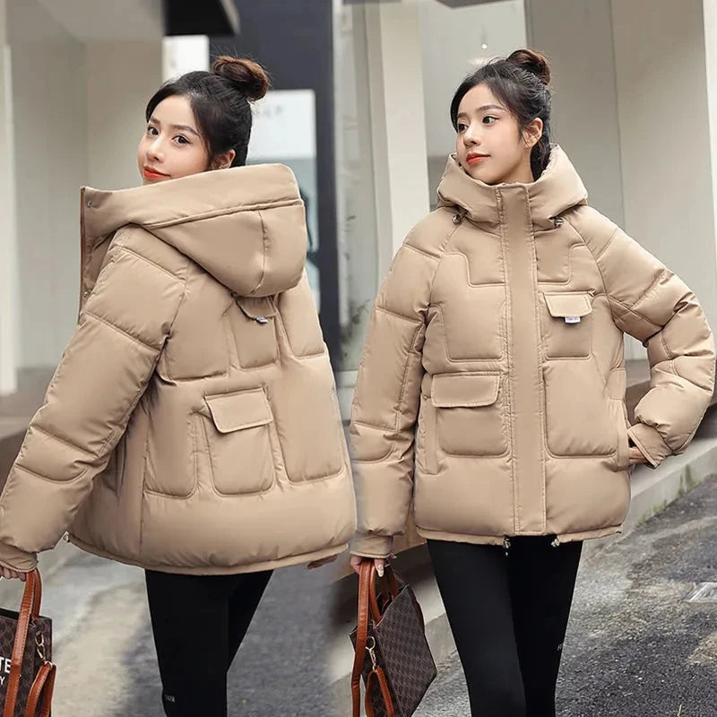 Women Winter Down Padded Jacket Women Hooded Parkas Coat 2024 Winter New Thick Warm Cotton Coat Winter Jacket Female Outwear