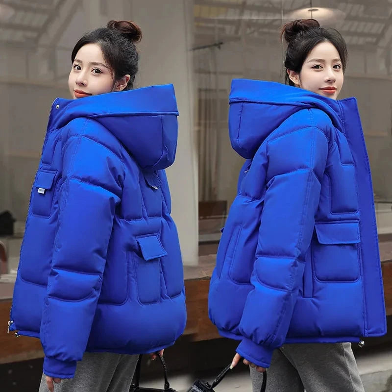 Women Winter Down Padded Jacket Women Hooded Parkas Coat 2024 Winter New Thick Warm Cotton Coat Winter Jacket Female Outwear