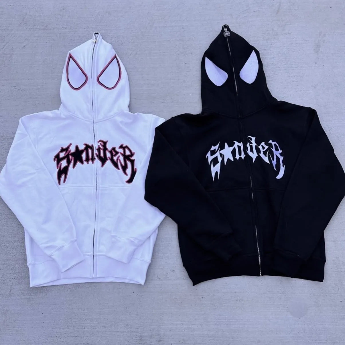 Y2k Emo Women Streetwear Hoodie Spider Punk Zip Up Hoodies Graphic Oversized Sweatshirt Gothic Harajuku Kpop Alt Men Clothes