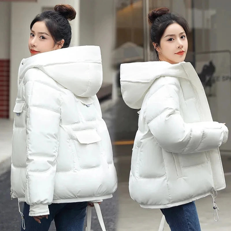 Women Winter Down Padded Jacket Women Hooded Parkas Coat 2024 Winter New Thick Warm Cotton Coat Winter Jacket Female Outwear